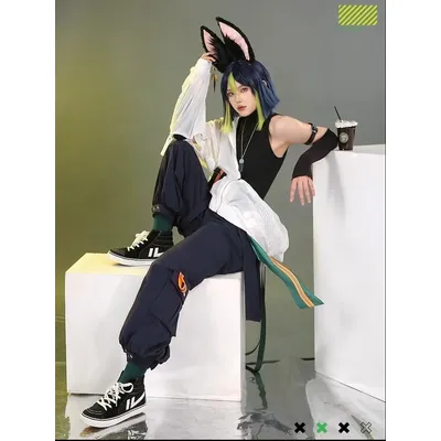 Spiel Genshin Impact Rose Tighnari Cosplay Kostüm tägliche Uniform Anime Männer Rollenspiel Kleidung Image