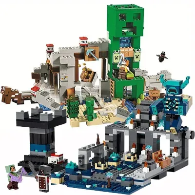 Welt The Creeper Mine Deep Dark Battle Bausteine Ziegel Spielzeug Image