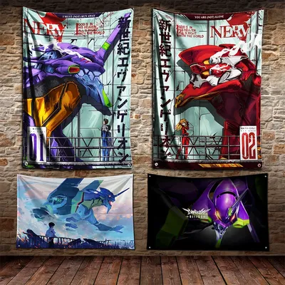 3 x 5 Fuß Anime V-eva-Flagge, Polyester, Digitaldruck für Garage, A-Genesis, Wand- und Image