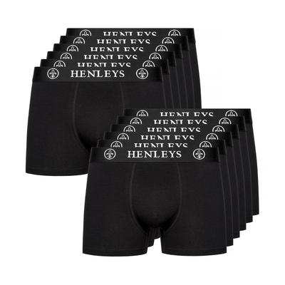 Henleys - "McBlacken" Boxershorts für Herren(12er-Pack) (Schwarz) Image