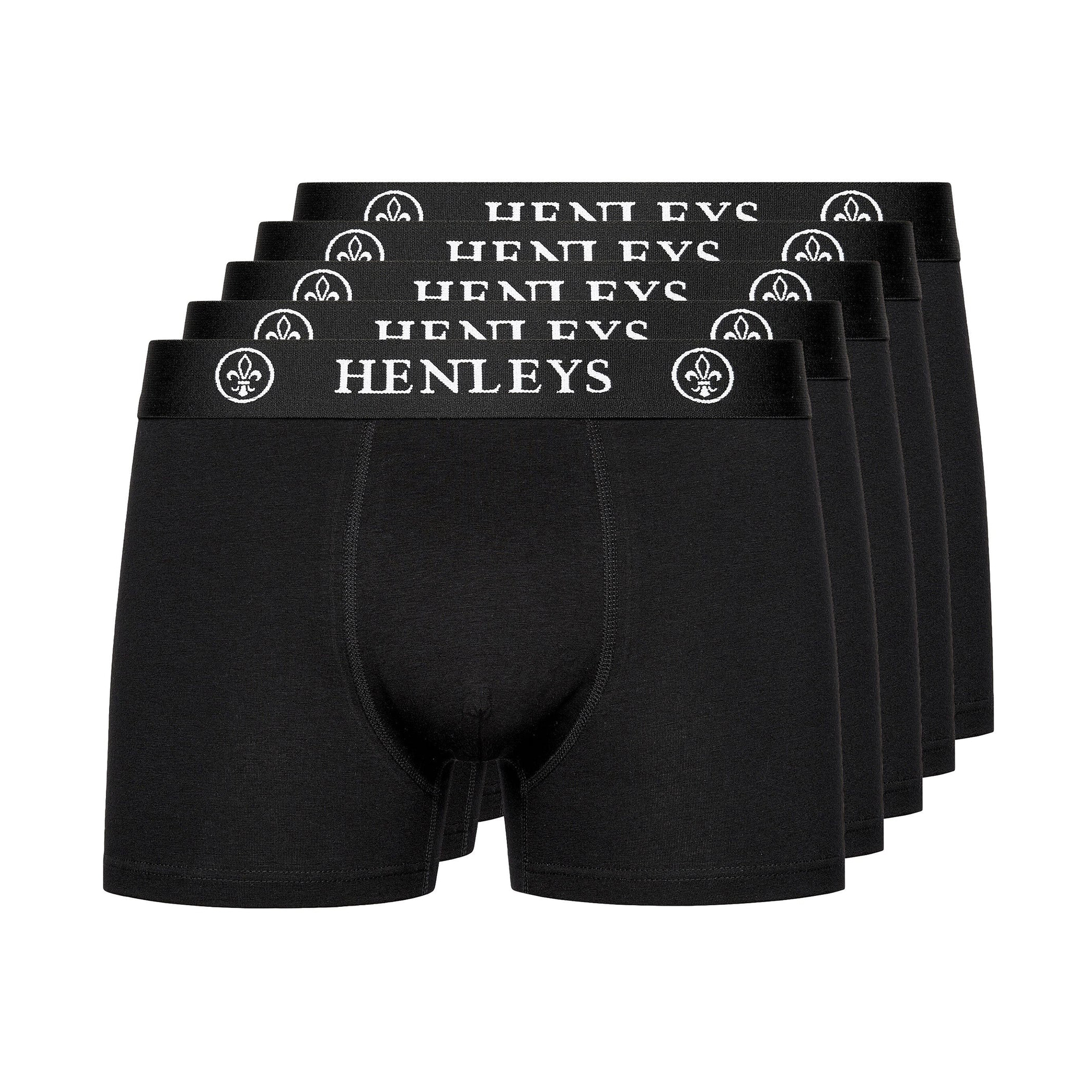 Henleys - "McBlacken" Boxershorts für Herren(5er-Pack) (Schwarz) Image