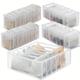 5 pezzi organizer per cassetti per biancheria intima, divisore per cassetti per calzini e reggiseni, divisore per cassetti pieghevole nero per calzini e mutande, scatole portaoggetti per vestiti, calze, cravatte e reggiseni