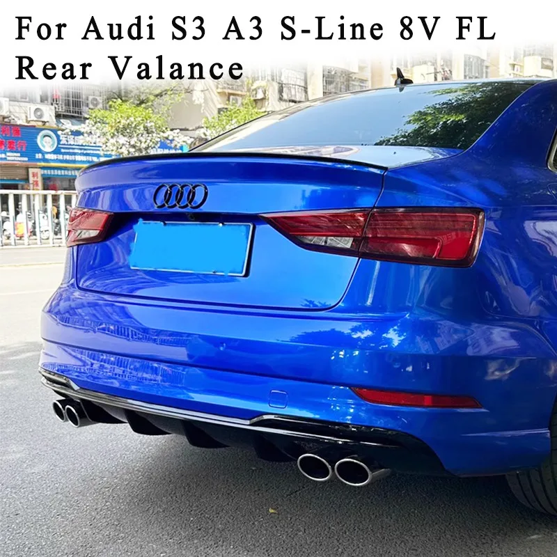 Pour Audi A3 s-line S3 8v berline Facelift 2017-2020 (pas pour le modèle de Base A3) séparateur de diffuseur de pare-chocs arrière cantonnière de pare-chocs arrière