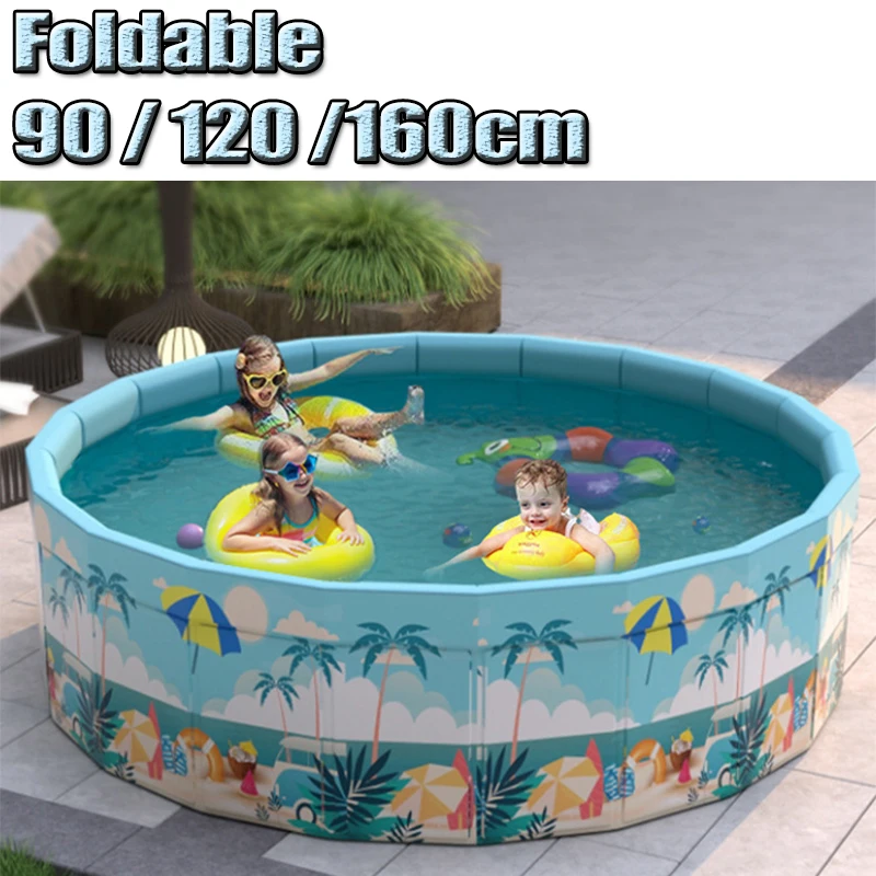 Piscine Non gonflable pliante, grandes piscines familiales, 5 secondes ouvertes, installation gratuite, piscine de bain domestique pour enfants, intérieur et extérieur