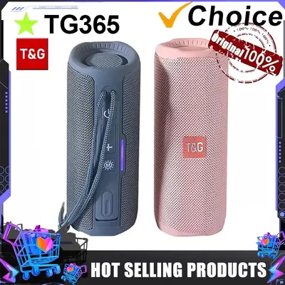 T&G TG365 Portable Bluetooth Speaker Dual Bass LED Wireless Subwoofer Waterproof Outdoor Boombox FM