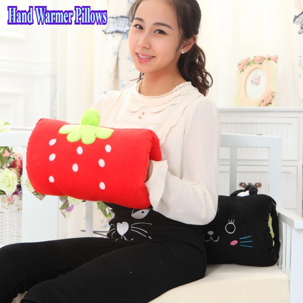 Winter Cartoon Plush Toy Hand Warmer Treasure Cartoon Animal Soft Pillow Hand Holding Warm Cushion Gift Sleeping Pillows Home