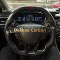 Volante in vera fibra di carbonio per Ford Mondeo Fusion MK5 Edge 2015 2016 2017 Stile personalizzato sportivo in pelle di alta qualità