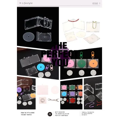 Peripheral Commemorative Blank Album Mini CD Case Keychain CD Player Shaped Key Pendant For DIY
