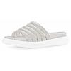 Pantolette GABOR, Damen, Gr. 36, silber (silberfarben), Textil, modisch, Schuhe, Plateau, Sommerschuh, Schlappen mit Best Fitting-Ausstattung, Topseller
