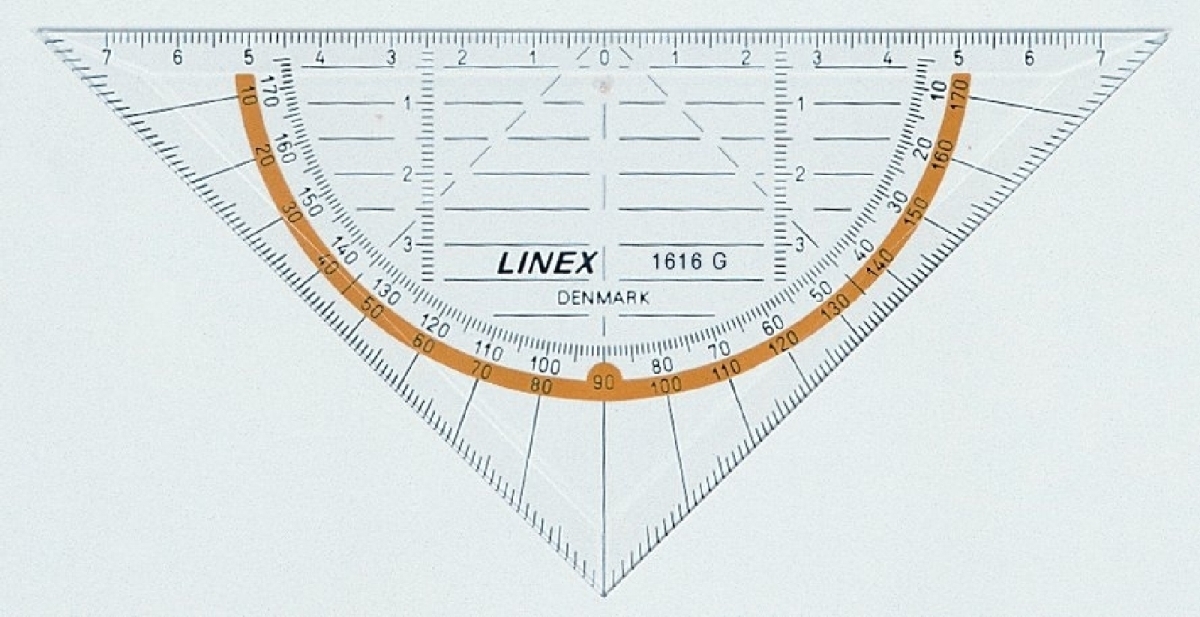 LINEX Geometriedreieck 16cm transparent Packung mit 10 Stück Image
