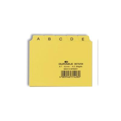 Durable Leitregister A7 quer A-Z 25-teilig Kunststoff gelb Packung mit 80 Stück Image