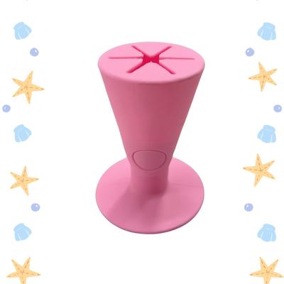 TEMU Silicone Nail Polish Holder - Anti-drip Design With Ergonomic Grip, Portable Nail Art Organizer For Women, Gift Idea For Nail Polish Lovers, Nail Accessories, Stylish Storage Accessory Image