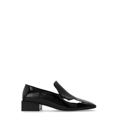 Square-Toe Slip-On Loafers - Black - Ferragamo Flats