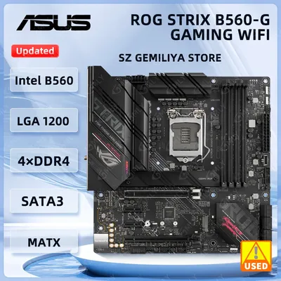 ASUS ROG STRIX B560-G GAMING WIFI Motherboard ntel B560 LGA 1200 DDR4 128G WiFi 6 M.2 Micro ATX support Core i3-10100 i9-11900