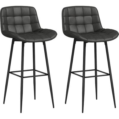 2er-Set Barhocker, Bistrohocker mit Fußstütze, Drehbar Barstuhl mit Stahlbeine, Küchenstuhl mit Image