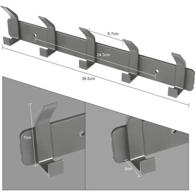 Memkey - Wandgarderobe, Badezimmerhaken mit 5 Haken zum Aufhängen von Rucksack, Jacke, Hut, Image