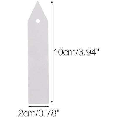 100 Stück 4,7 Zoll dicke Pflanzenetiketten aus Kunststoff, weiß, Samen-Tags, Garten-Kräutermarker, Image