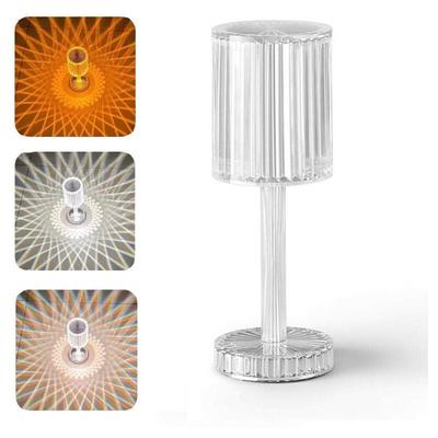 Trade Shop - crystal touch tischlampe batteriebetrieben wiederaufladbar usb licht dimmbar - Image