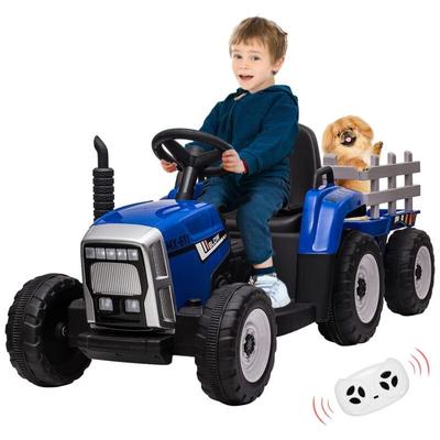 Lunsy - 12-V-Elektrotraktor für Kinder mit abnehmbarer Schaufel und Anhänger, Elektrofahrzeug mit Image