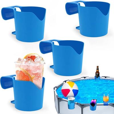 4er-Pack Getränkehalter für oberirdische Pools, runde Stange mit 5 cm oder weniger Durchmesser, Image