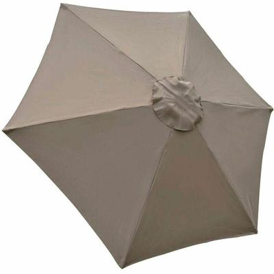 Ersatzbezug für Sonnenschirm, 6 Streben, 2 m, wasserdicht, UV-beständig, Ersatzstoff, Khaki Image