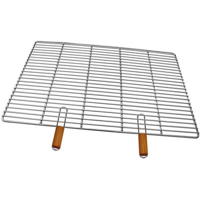 Grillrost Edelstahl Rost Grill Eckig bbq Rechteckig Gussrost Grillgitter - 60x40cm + zwei Griffe Image