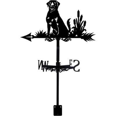 Wetterfahne für Hunde, Wetterfahne aus Schmiedeeisen, Wetterfahne aus Tiermetall, Hund, schwarz Image