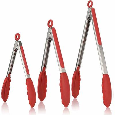 3-teilige Küchenzange, 7", 9" und 12" Edelstahl-Grillzange, hitzebeständige Kochzange, mit Image