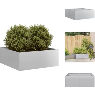 Pflanzkübel 80x80x30 cm Verzinkter Stahl - Pflanzkübel - Pflanzgefäß - Pflanzschale - Hochbeet Image