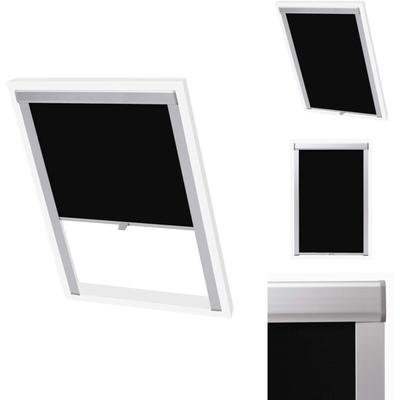 Verdunkelungsrollo Schwarz P06/406 - Dachfensterrollo - Velux Rollo - Verdunklungsrollo Image