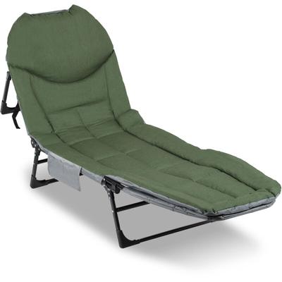 Jopassy Karpfenliege, Angelliege bis 150kg belastbar, Campingliege ,Campingbett klappbar Image
