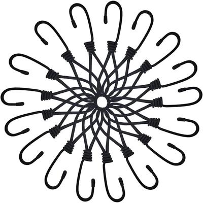 Memkey - 30 Stück elastische Spanner mit Haken, 16 cm elastische Bungee-Seile, elastisches Image