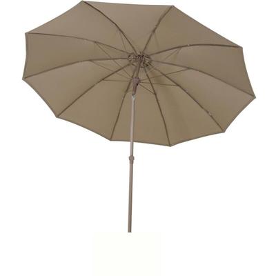 Paolo Mittelstockschirmtaupe ø 270 cm Gestell Aluminium taupe, Bezug 100% Polyester, 180g/m² in Image