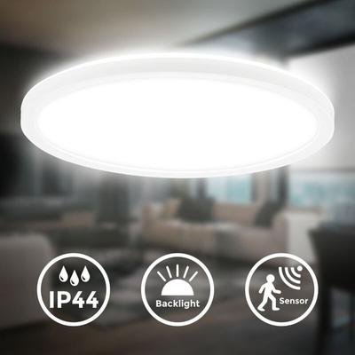 Led Panel Ø29 cm - 18W, 2400lm, Bewegungsmelder, IP44, neutralweiß, weiß Image