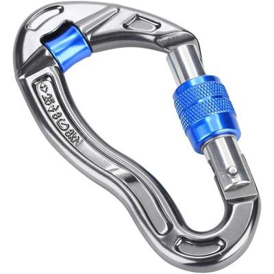 Karabinerhaken mit Schraubverschluss, 25 kn, Drehverschluss und robust, zum Klettern, Abseilen, Image