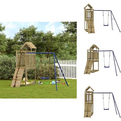 Vidaxl - Spielturm Imprägniertes Kiefernholz - Holzspielplatz - Spielturm - Klettergerät Image