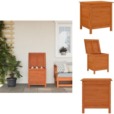Vidaxl - Gartentruhe Braun 50x49x56,5 cm Massivholz Tanne - Holz Gartenbox - Tannenzapfen Image
