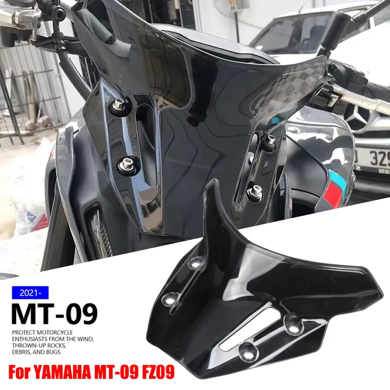 Passend für yamaha MT-09 2021 2022 2023 mt09 21-23 fz09 FZ-09 motorrad sport windschutz scheibe visier schwarz windschutz scheibe Image