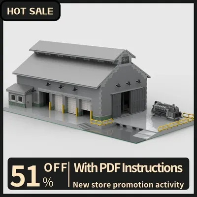 Neue Stadt Heißer Verkauf Street View Moc Modulare Railside Maschine Shop Modell Bausteine Diy Image