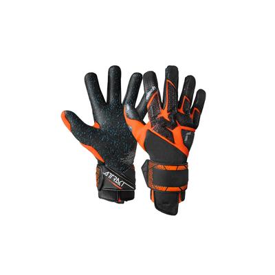 Torwarthandschuhe REUSCH "Attrakt Fusion Carbon 3D", Damen, Gr. 8, orange (schwarz, orange), 9% Polyurethan, 4% Polyamid, 26% Polyester, 61% Elastodien, mehrfarbig, sportlich, Handschuhe, mit Evolution Negative Cut Image