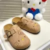 Sanrio Kawaii Hello Kitty Sommer neue halbe Tobkin-Schuhe für Damen, bequem und vielseitig,