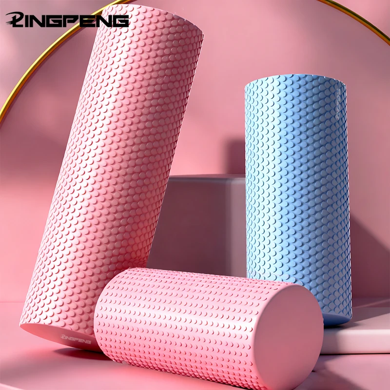 Yoga-Roller, runder EVA-Schaumzylinder, sechseckiger Roller für Pilates-Übungen, verbesserte Heimtraining, Durchmesser 9,6 cm, Länge 30 cm Image