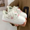 Japanischer Akademie-Stil, niedliche Kawaii-Original-Hello-Kitty, cremefarbene Schuhe, Frühlingsneue