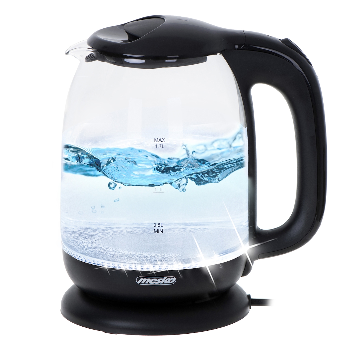 Mesko MS 1302 Glas-Wasserkocher 1,7 L 2200W schwarz Image