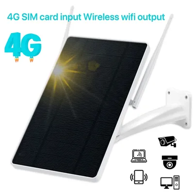 6W 4G Solar Router WiFi Repeater Solar Powered All in One 50M WiFi Range IP66 Waterproof Total