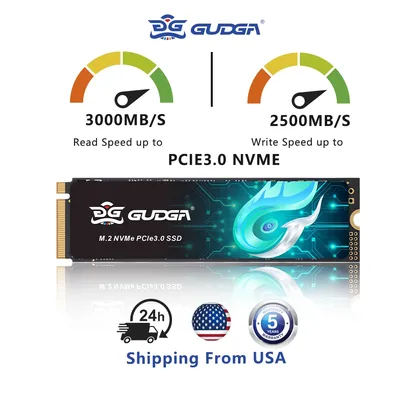 GUDGA SSD NVME M2 512GB 1TB Drive Solid Hard 2280 M.2 PCIe 3.0 Hard Drive Disk Internal Solid State