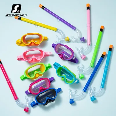 Waterproof Swimming Glasses for Children Diving Goggles for Men and Women Breathing Tube Semi-dry