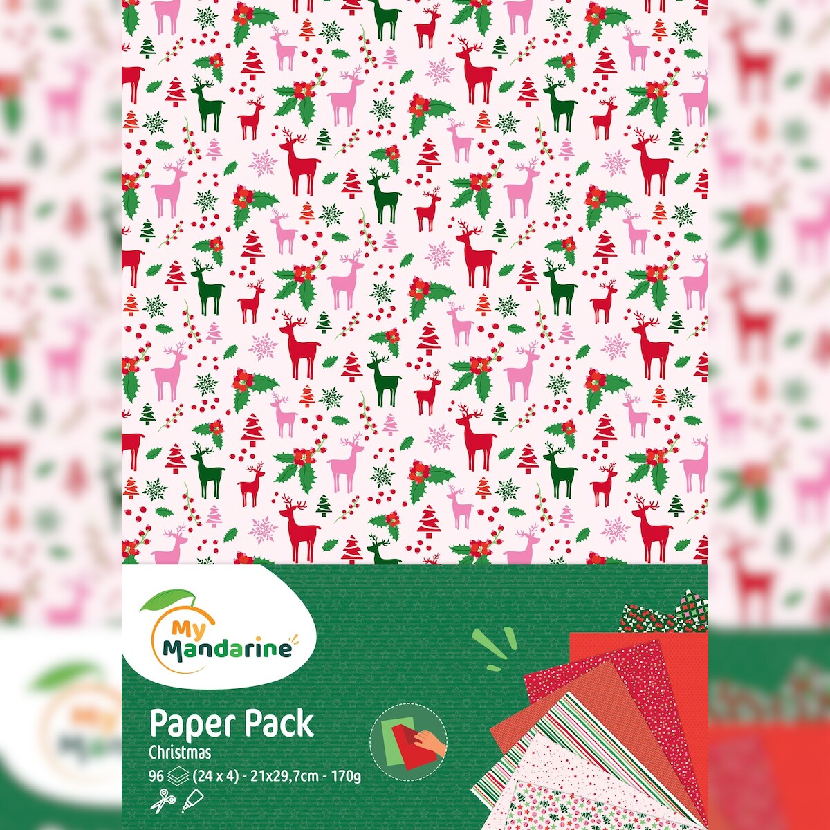 Avenue Mandarine 3x Paper Pack, A4, Christmas - Mehrfarbig CC039C Image