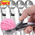 3/1pc palette per gelato in acciaio inossidabile paletta a doppio scopo frutta anguria cucchiaio palle scavatore paletta strumenti per gelato domestico