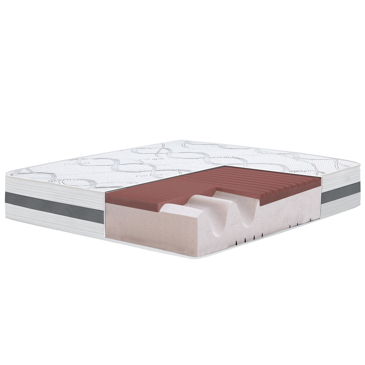 THE WHITE STONE Einzelne Matratze 75x170 Memory Foam Premium Quality, Antibakteriell, Anti-Milben, Anti-Allergie.| Höhe 27 cm | Made in Italy Image